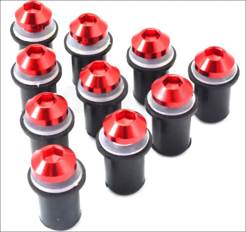 10-teiliges Schrauben-Set für Yamaha YZF-R15/R25/R125/R6/R1M | Windschutzscheiben Befestigungsschrauben - Red