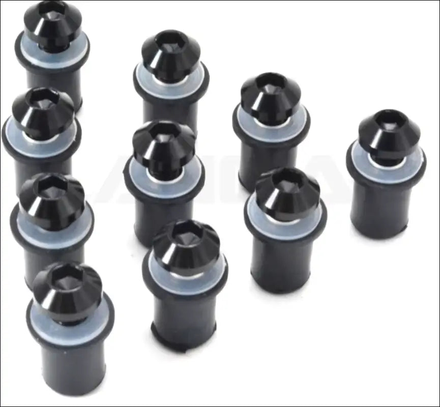10-teiliges Schrauben-Set für Yamaha YZF-R15/R25/R125/R6/R1M | Windschutzscheiben Befestigungsschrauben - black