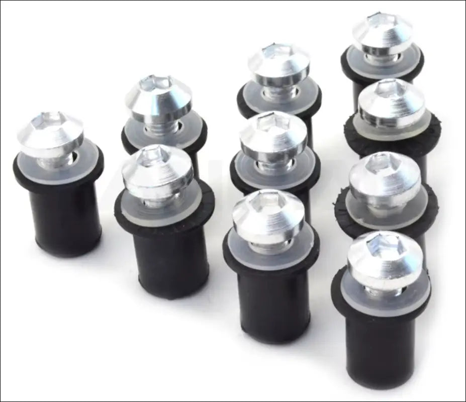 10-teiliges Schrauben-Set für Yamaha YZF-R15/R25/R125/R6/R1M | Windschutzscheiben Befestigungsschrauben - Silver