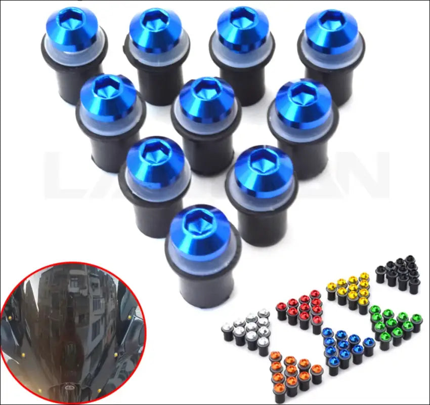 10-teiliges Schrauben-Set für Yamaha YZF-R15/R25/R125/R6/R1M | Windschutzscheiben Befestigungsschrauben