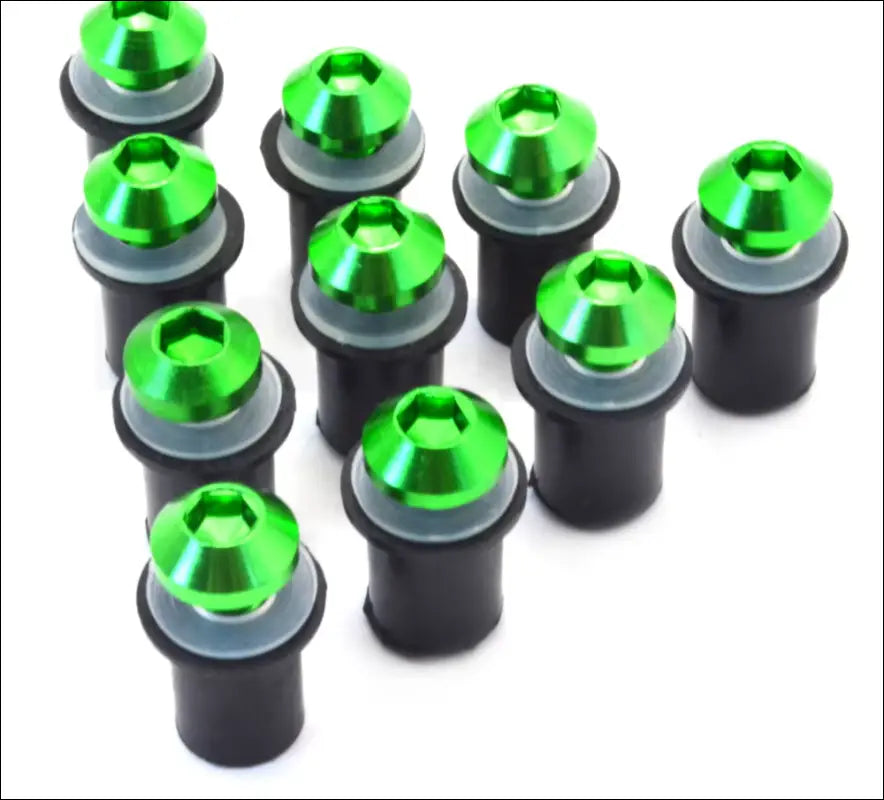 10-teiliges Schrauben-Set für Yamaha YZF-R15/R25/R125/R6/R1M | Windschutzscheiben Befestigungsschrauben - green