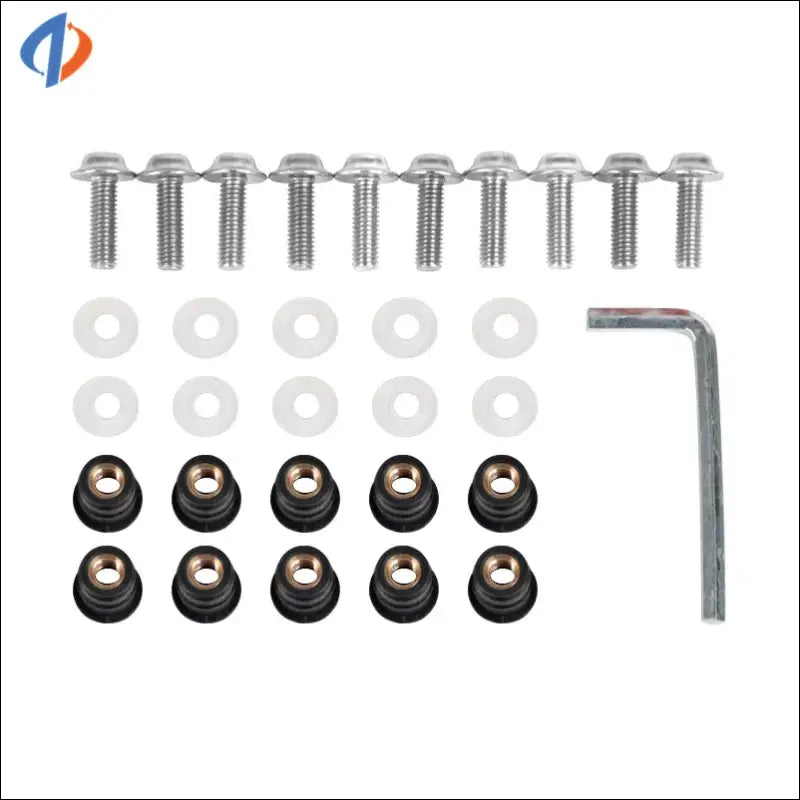 10-teiliges Windschild-Befestigungsset für Aprilia RS 660 / RSV4 | Schrauben & Muttern - 5mm-Silver / Standard