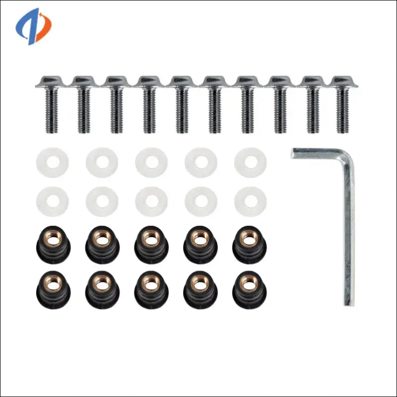 10-teiliges Windschild-Befestigungsset für Aprilia RS 660 / RSV4 | Schrauben & Muttern - 5mm-Titanium / Standard