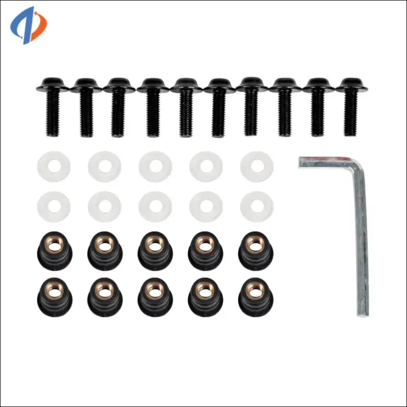 10-teiliges Windschild-Befestigungsset für Aprilia RS 660 / RSV4 | Schrauben & Muttern - 5mm-Black / Standard