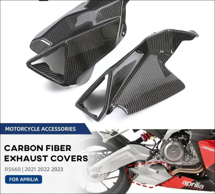 Aprilia RS660 2021-2023 | Carbonfaser Auspuffrohr Abdeckung Muffler Hitzeschutz