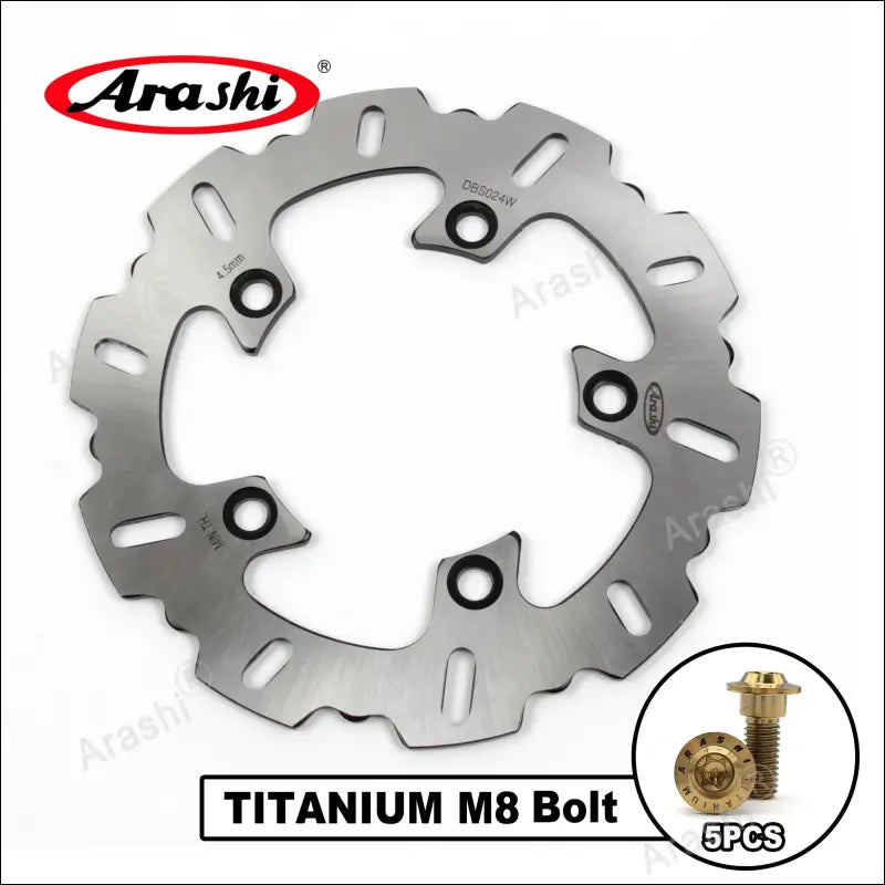 Arashi Hintere Bremscheibe für Yamaha YZF-R1 (2004-2021) & YZF-R1M (2015-2020) - Silver Gold Bolt / ITALY