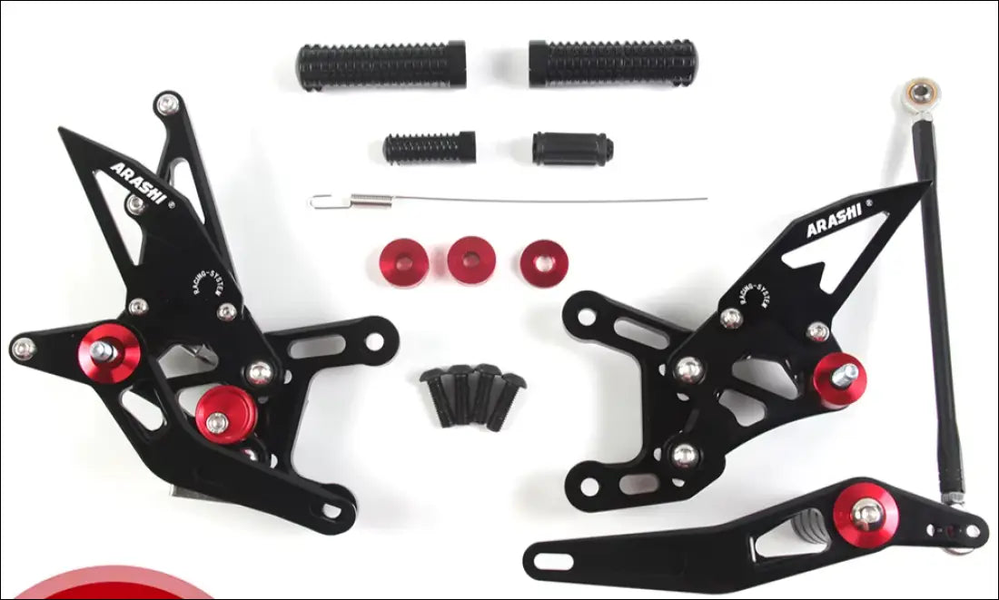 Arashi CNC-verstellbare Fußrasten für Yamaha YZF-R1 (2009-2014) - Black / Standard