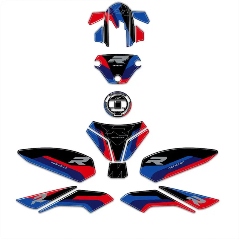 BMW M1000R S1000R 3D-Gel-Tankpad Schutzfolie - complete kit black