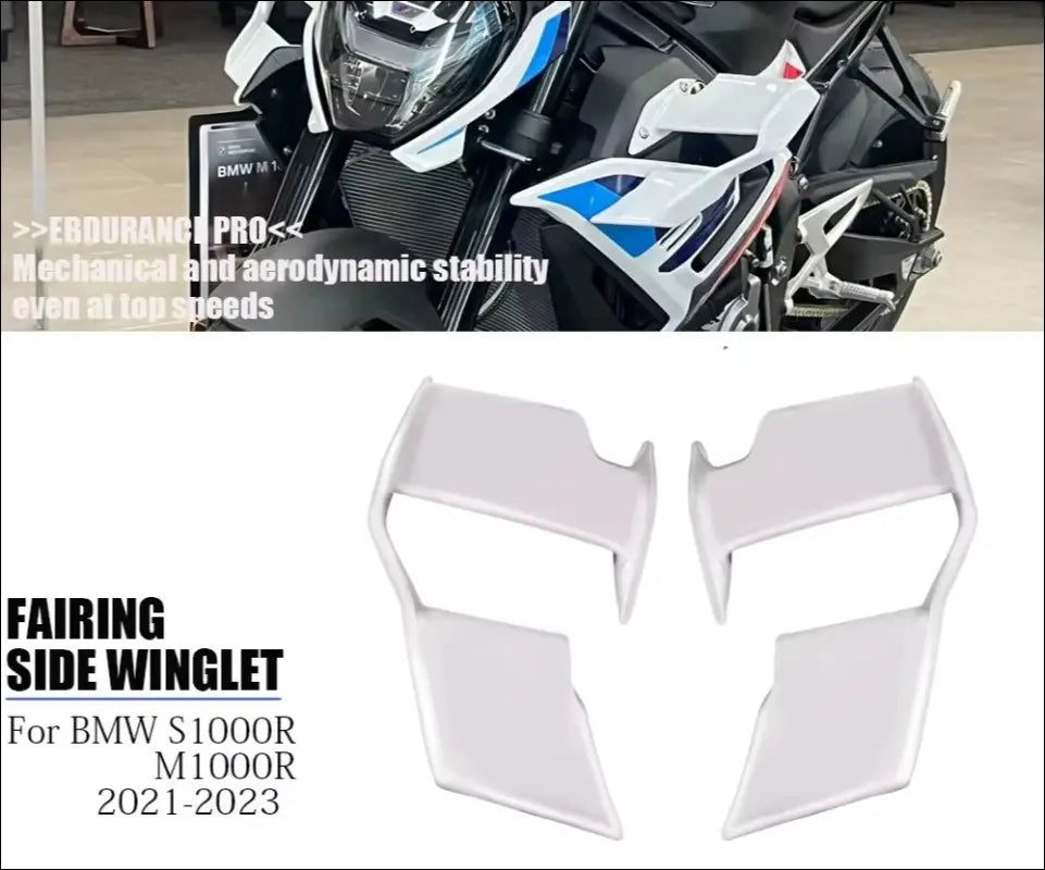 BMW S1000R M1000R Aerodynamische Seitenflügel (2021-2023) - Matte carbon paint
