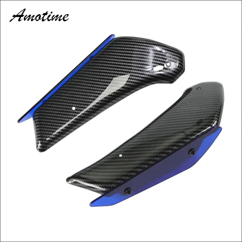 BMW S1000RR 2010-2018 Winglet Carbon / ABS Carbon Optik - Carbon Pattern Blue