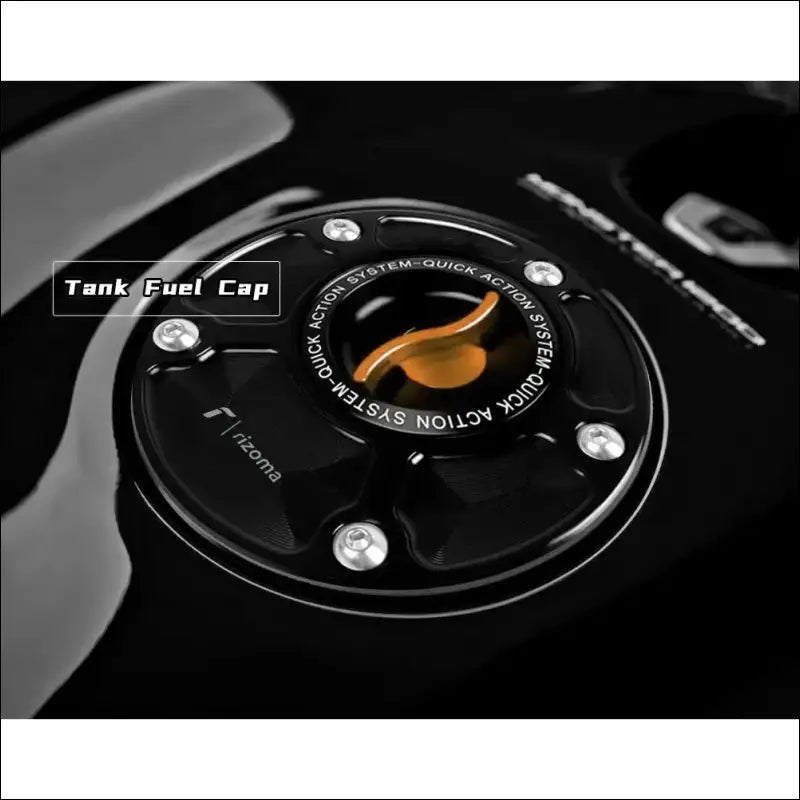 CNC-Tankdeckel für Yamaha YZF-R1/R1M/R3/R6/R7 | Keyless Racing Benzinverschluss - RIZOMA-Orange