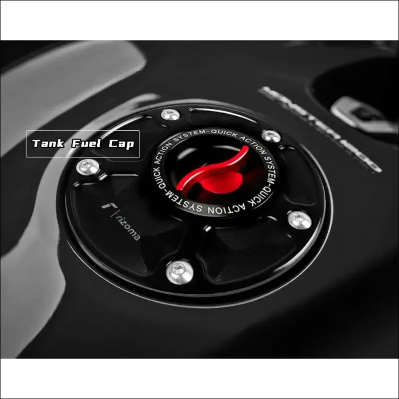 CNC-Tankdeckel für Yamaha YZF-R1/R1M/R3/R6/R7 | Keyless Racing Benzinverschluss - RIZOMA-BlackRed