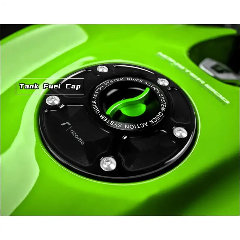 CNC-Tankdeckel für Yamaha YZF-R1/R1M/R3/R6/R7 | Keyless Racing Benzinverschluss - RIZOMA-Green