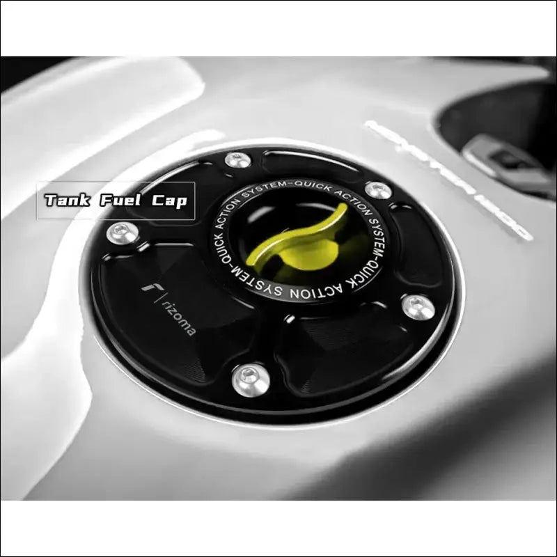CNC-Tankdeckel für Yamaha YZF-R1/R1M/R3/R6/R7 | Keyless Racing Benzinverschluss - RIZOMA-Gold