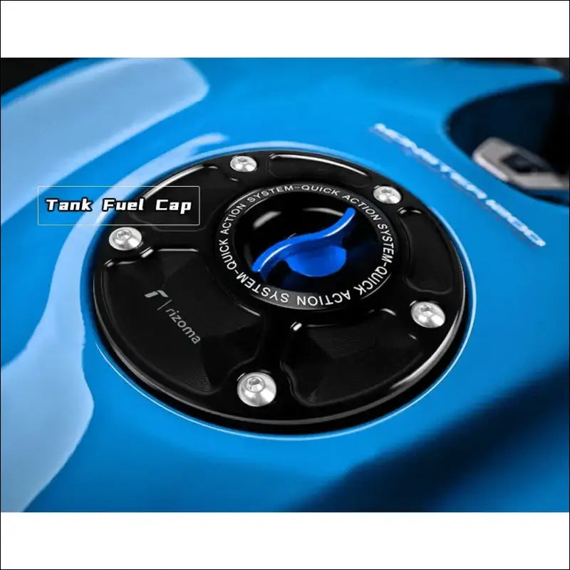 CNC-Tankdeckel für Yamaha YZF-R1/R1M/R3/R6/R7 | Keyless Racing Benzinverschluss - RIZOMA-Blue