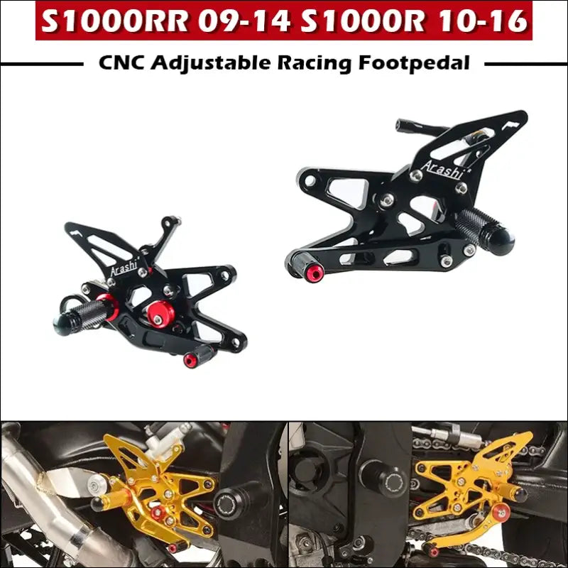 CNC Verstellbare Fußrastenanlage für BMW S1000RR (2009–2014) / S1000R (2010–2016)