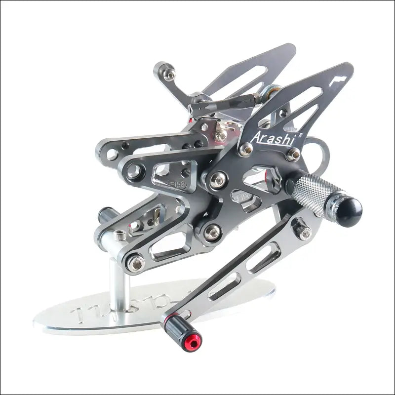 CNC Verstellbare Fußrastenanlage für BMW S1000RR (2009–2014) / S1000R (2010–2016) - Front-Titanium