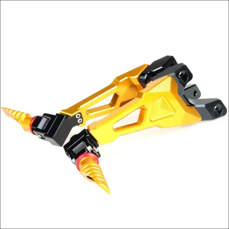CNC Verstellbare Fußrastenanlage für BMW S1000RR (2009–2014) / S1000R (2010–2016) - Rear-Gold
