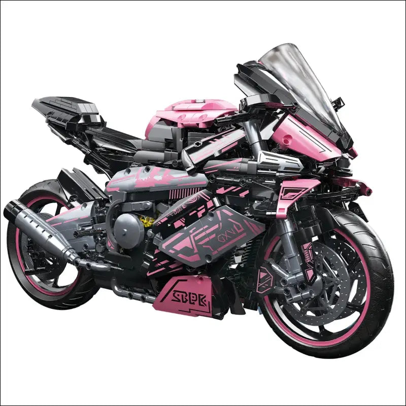 Cyberpunk Motorrad Bausatz Neon Pink Racing Bike - 88805 No Box