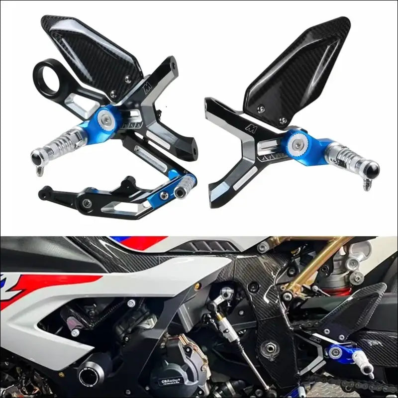 Einstellbare Motorrad-Fußrastenanlage für BMW S1000RR (2019–2024) und M1000RR (2021–2024) - Lavender