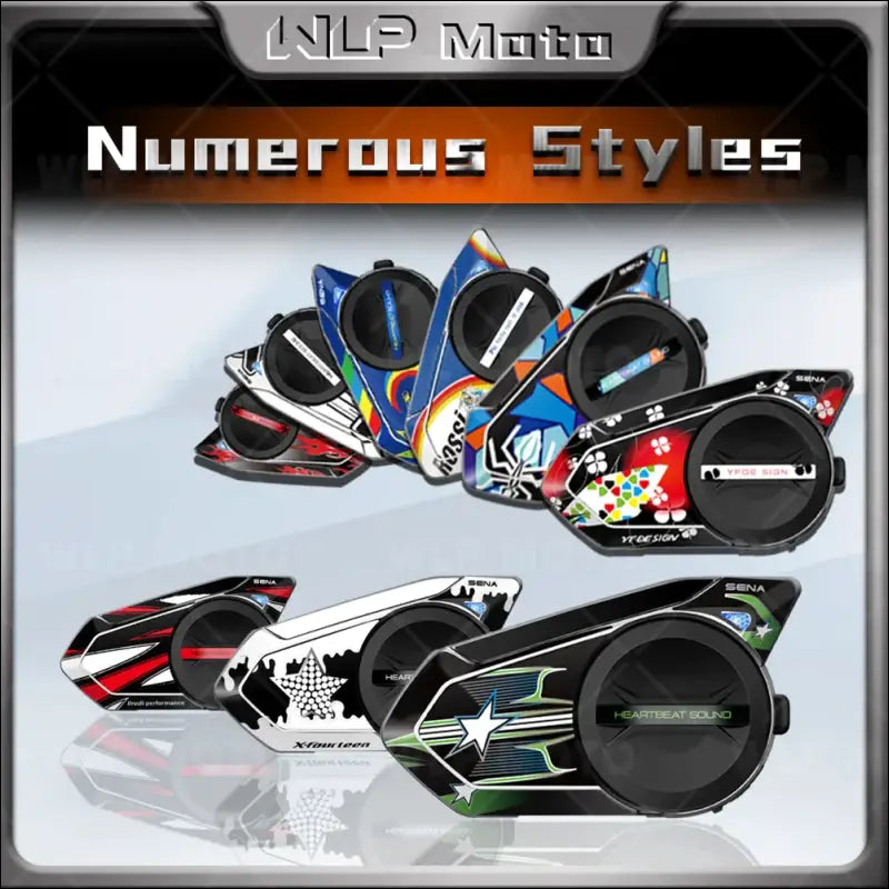 For SENA 50S sena 50s Motorcycle Helmet Headphone Stickers Decoration Decals Colorful Earphone Protective Decals