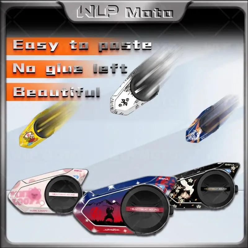 For SENA 50S sena 50s Motorcycle Helmet Headphone Stickers Decoration Decals Colorful Earphone Protective Decals