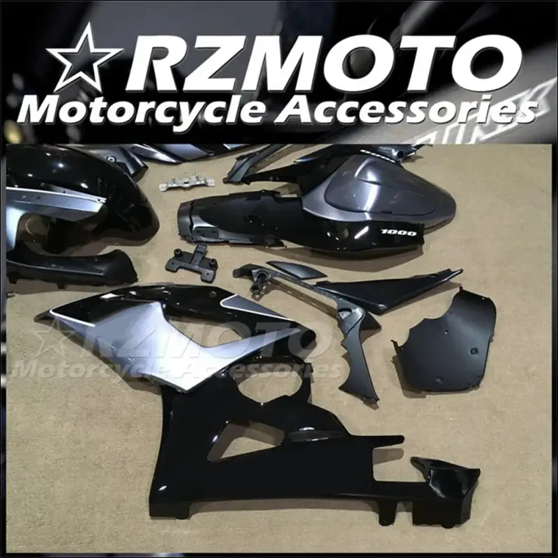 GSX-R1000 K5 2005-2006 Verkleidung ABS Schwarz Grau - 1