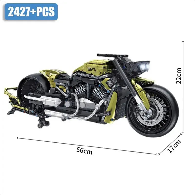Harley Motorrad Bausatz Imponierendes Technic MOC Motorrad - 2427PCS No Box