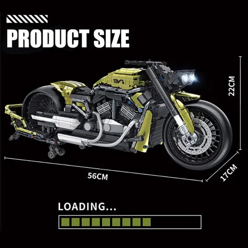 Harley Motorrad Bausatz Imponierendes Technic MOC Motorrad - 2427PCS No Box