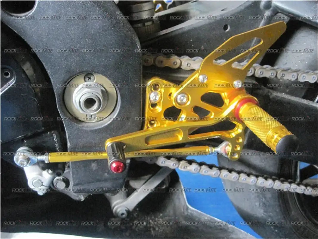 Hintere Fußrastenanlage mit Schalt- und Bremshebel für Suzuki GSX-R1000 2005-2006 - Gold