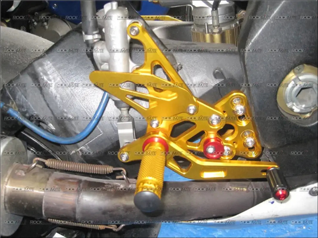 Hintere Fußrastenanlage mit Schalt- und Bremshebel für Suzuki GSX-R1000 2005-2006 - Gold