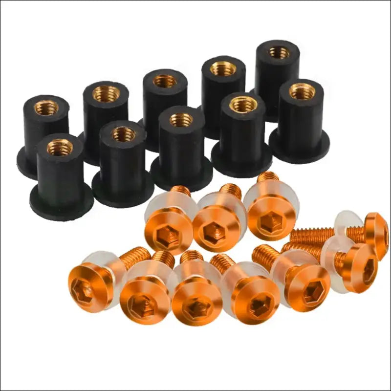 Kawasaki Z650 Z900 5mm Windschild Halterung Schrauben Kit - Orange