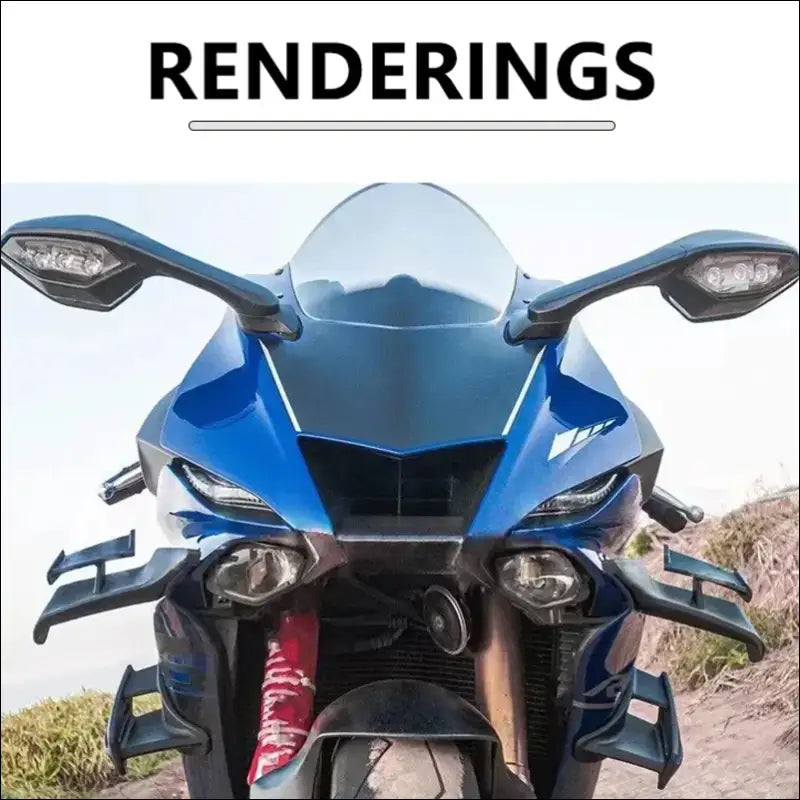 Motorcycle Parts For Yamaha YZFR6 R6 2017 2018 2019 2020 3M Paste Aerodynamic Winglet Fixed Wind Wing Side Wing Side