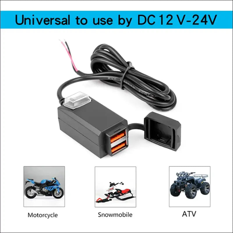 Motorrad USB-Ladegerät | 12V Schnelllade-Adapter wasserdicht mit Ein/Aus-Schalter