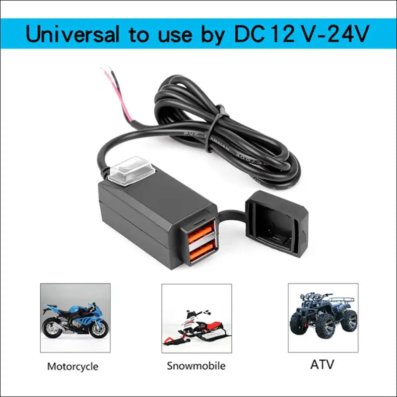 Motorrad USB-Ladegerät | 12V Schnelllade-Adapter wasserdicht mit Ein/Aus-Schalter