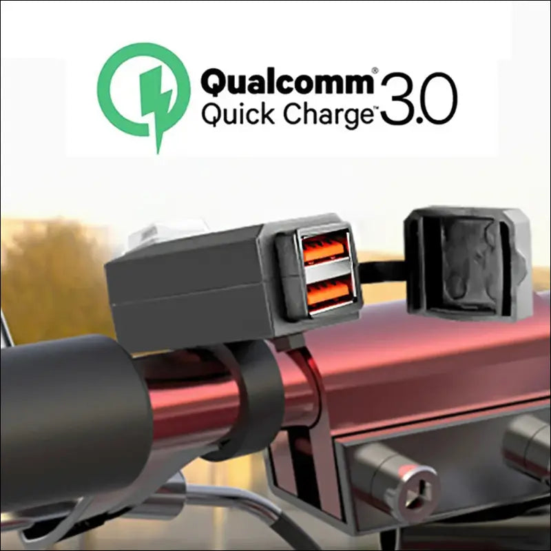 Motorrad USB-Ladegerät | 12V Schnelllade-Adapter wasserdicht mit Ein/Aus-Schalter