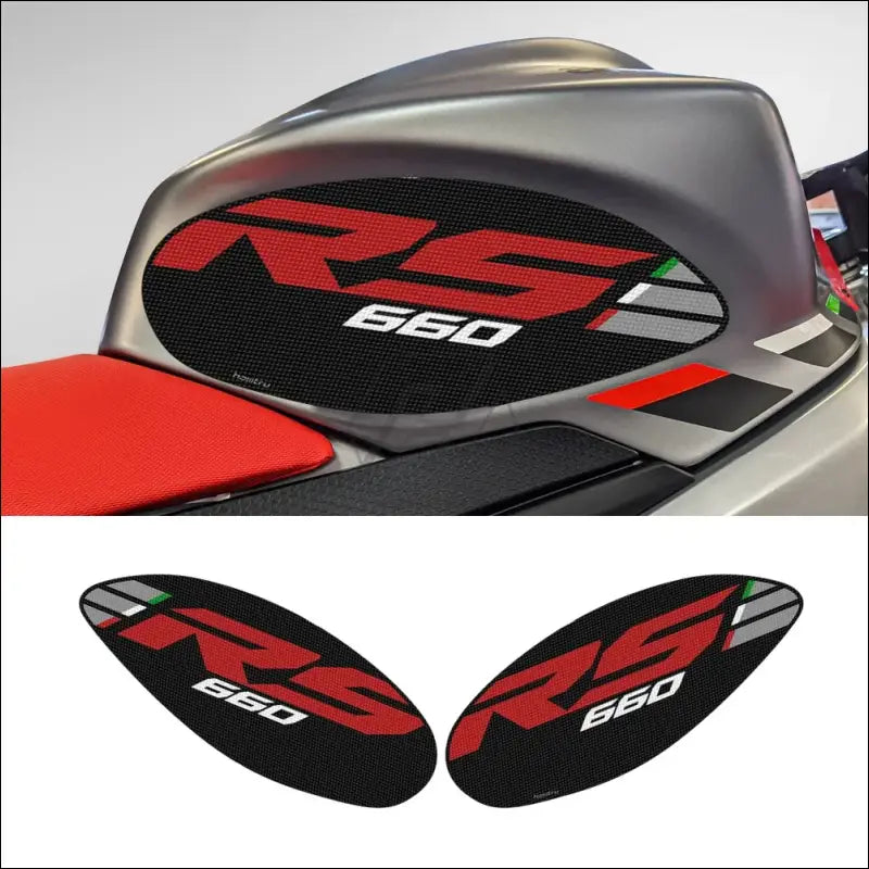 Seiten Tank Pad Schutzaufkleber für Aprilia Tuono RS 660 (2020-2022) | Knie Grip Matte für Motorrad - black