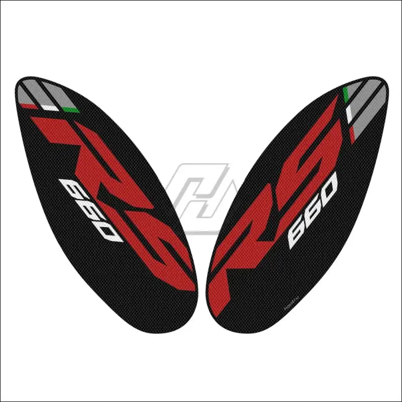 Seiten Tank Pad Schutzaufkleber für Aprilia Tuono RS 660 (2020-2022) | Knie Grip Matte für Motorrad - black