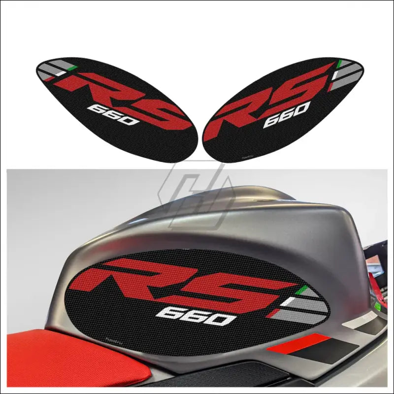 Seiten Tank Pad Schutzaufkleber für Aprilia Tuono RS 660 (2020-2022) | Knie Grip Matte für Motorrad - black