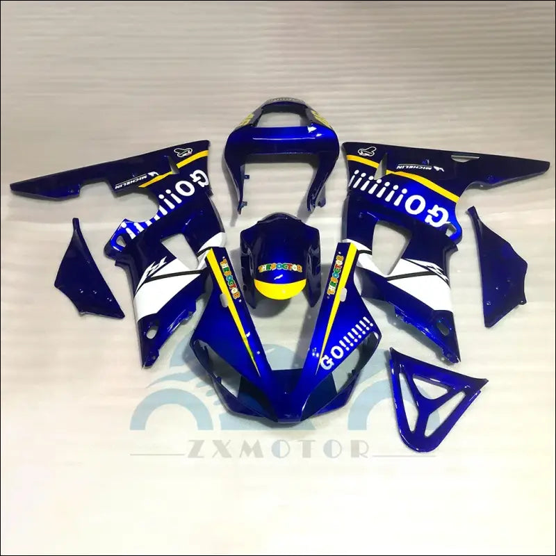 Verkleidungskit für Yamaha YZF-R1 (2000-2001) Rot / Blau - NO.1