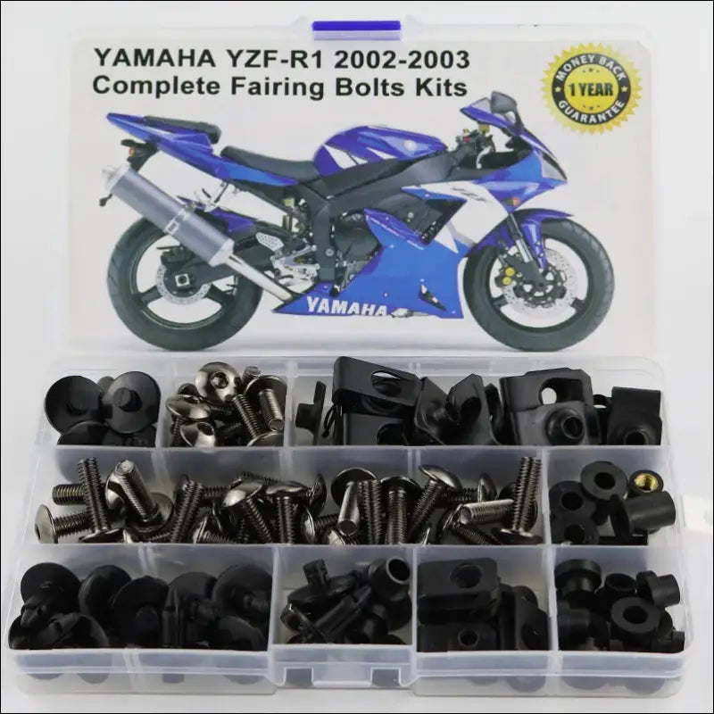 Verkleidungsschrauben-Kit für Yamaha YZF-R1 (2002-2003) | Komplettes Befestigungsset aus Stahl - Titanium