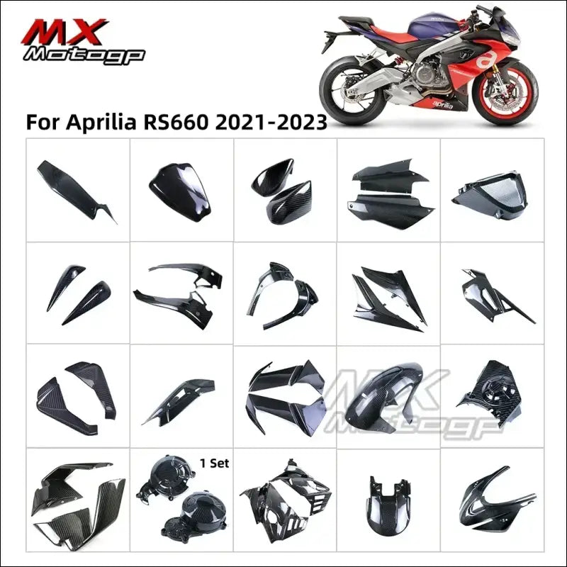 Vollständiges Carbon-Faser Verkleidungsset für Aprilia RS660 2021-2023 | Schutz & Modifikation