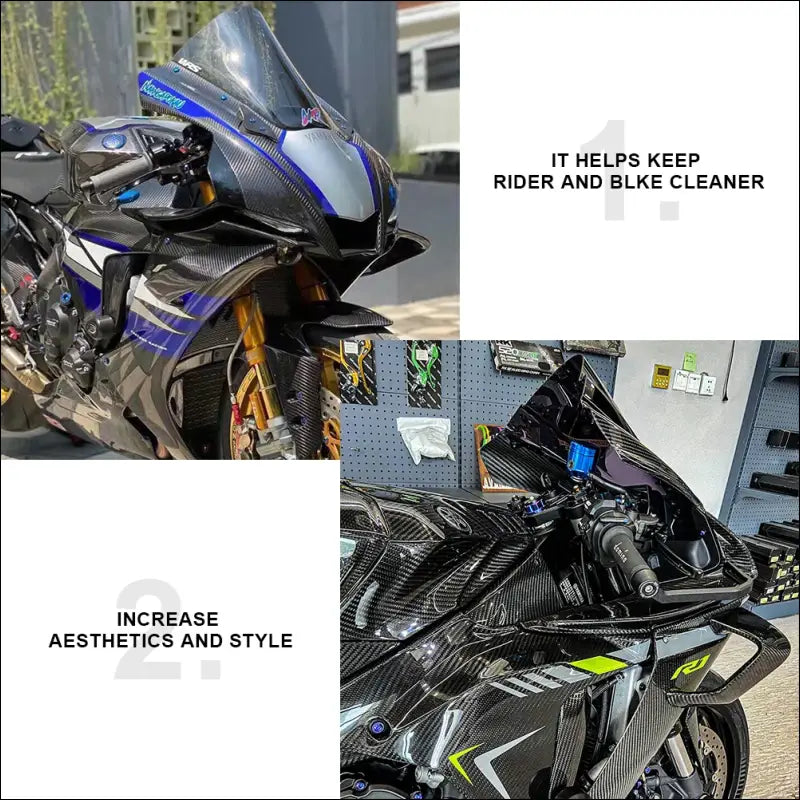Yamaha YZF-R1 (2015–2023) und YZF-R6 (2017–2022) Carbon Winglet - Carbon Fiber
