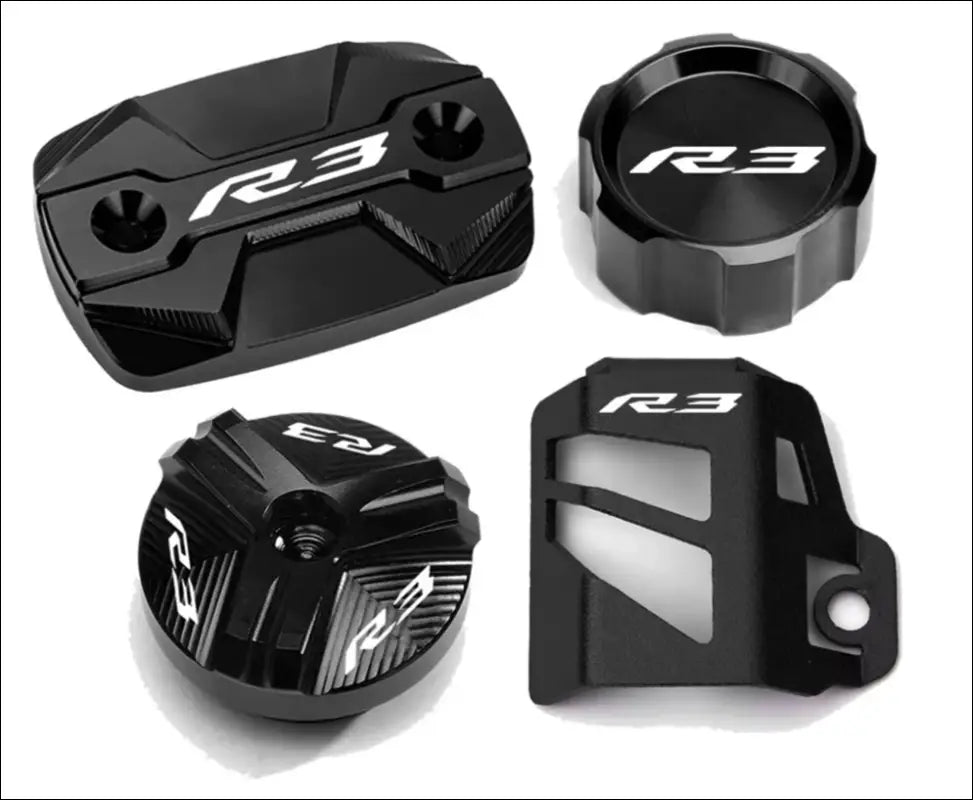 Yamaha YZF-R3 Bremsflüssigkeitsbehälter Abdeckung CNC Aluminium - A-Black
