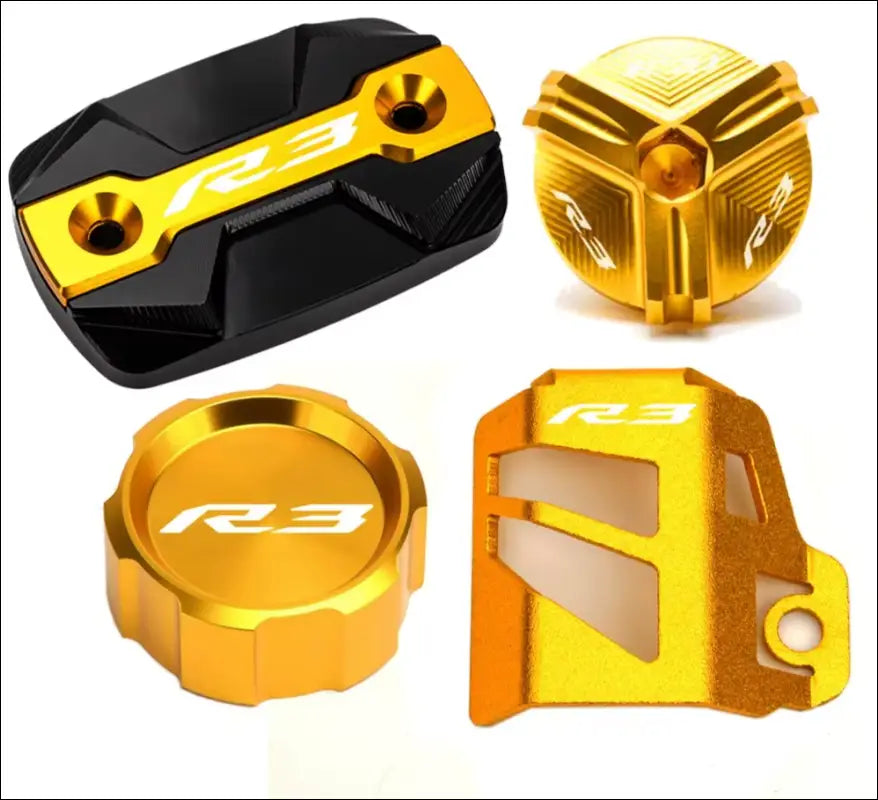 Yamaha YZF-R3 Bremsflüssigkeitsbehälter Abdeckung CNC Aluminium - A-Gold