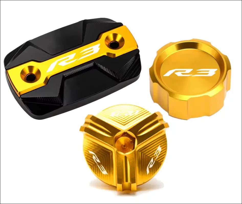Yamaha YZF-R3 Bremsflüssigkeitsbehälter Abdeckung CNC Aluminium - B-Gold