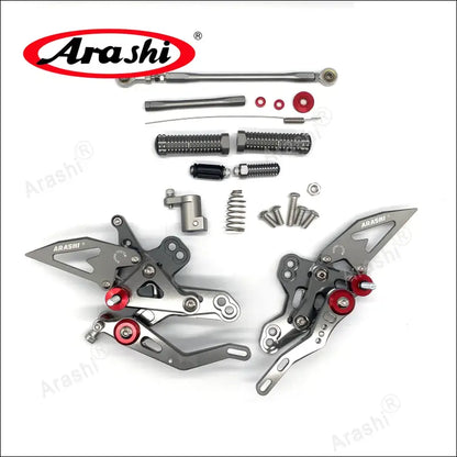 ARASHI CNC Verstellbare Fußrasten Honda CBR650R 2019-2023 - Gray