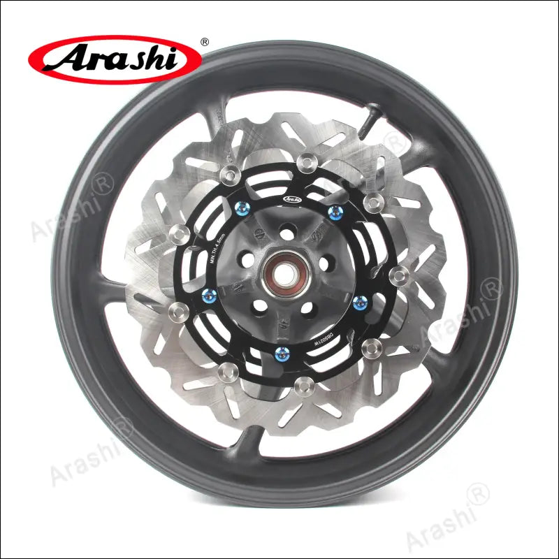 Arashi Vorderrad-Felgen- und Bremsscheiben-Set für Yamaha YZF-R1 (2006-2012) - Black Rim Black Disc