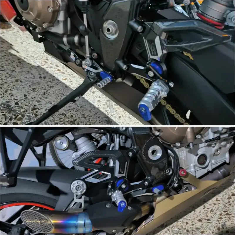 BMW M1000RR / S1000R / S1000RR 2019-2023 Fußrasten mit Carbon Fersenschutz