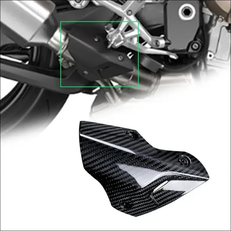 BMW S1000R M1000R Carbon Hitzeschild Auspuffschutz - Twill Weave Gloss
